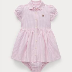 Striped Knit Oxford Shirtdress &
Bloomer